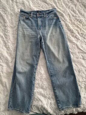 Express Women's High Rise Straight Leg Jeans - Light Wash